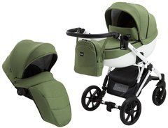 Коляска 2 в 1 Bair Next White Soft 71 зеленый