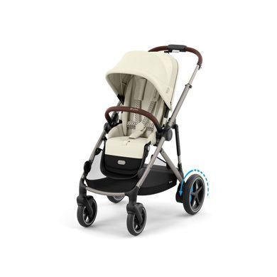 Коляска прогулянкова для двійні Cybex eGazelle S TPE Seashell Beige