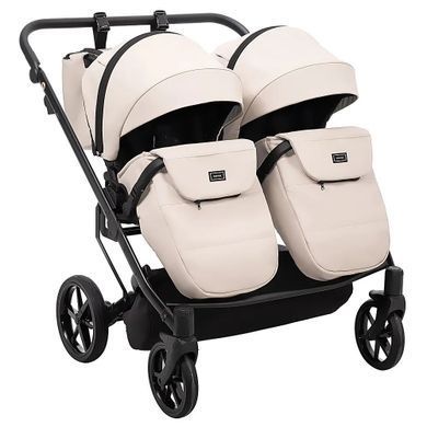 Коляска универсальная 2 в 1 для двойни Adamex Leo Duo Eco SA-7 лате