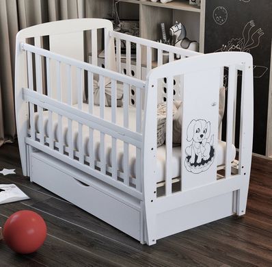 Кроватка Babyroom Собачка бук белый