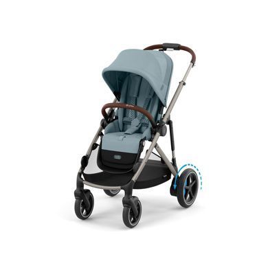 Коляска универсальная для двойни Cybex eGazelle S TPE Stormy Blue