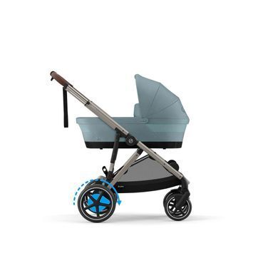 Коляска универсальная для двойни Cybex eGazelle S TPE Stormy Blue
