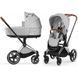 Коляска універсальна 2 в 1 Cybex Priam 2022 Lux Koi mid grey / Matt Black