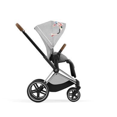 Коляска універсальна 2 в 1 Cybex Priam 2022 Lux Koi mid grey / Chrome