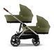 Коляска универсальная 2 в 1 для двойни Cybex Gazelle S Moss Green
