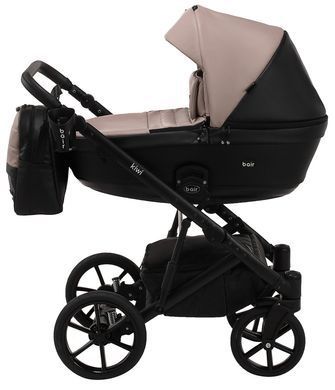 Коляска універсальна 2 в 1 Bair Kiwi шкіра 100% BK-18/15 капучино - чорний