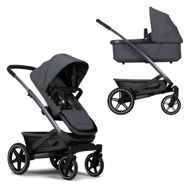 Коляска универсальная 2 в 1 Joolz Geo3 Pure grey Joolz +органайзер (арт.  560033) та універсальний мішок  Stone grey (арт. 560215) в подарунок!